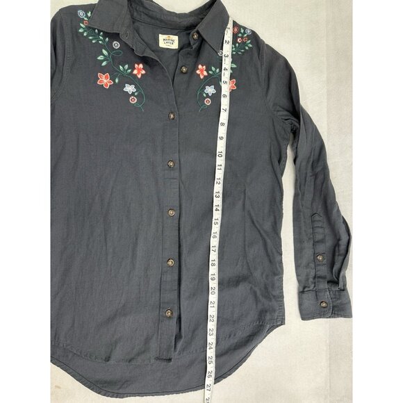Marine Layer Aria Relaxed Fit Embroiderd Long Sleeve Shirt Women’s XS Read - Picture 9 of 10